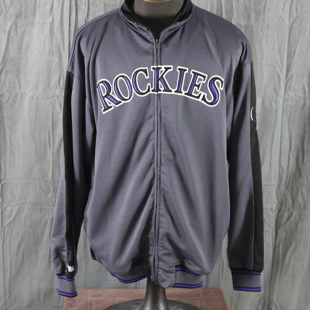 Colorado Rockies Jacket (Retro) - Crested Logo by Stitched - Men's Extra-Large